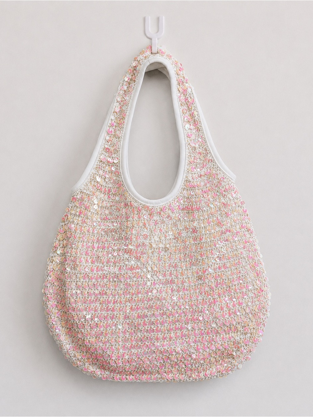 Y2K Sequin and Beaded Shoulder Bag